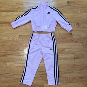 adidas Kids Pink and Black Matching Set